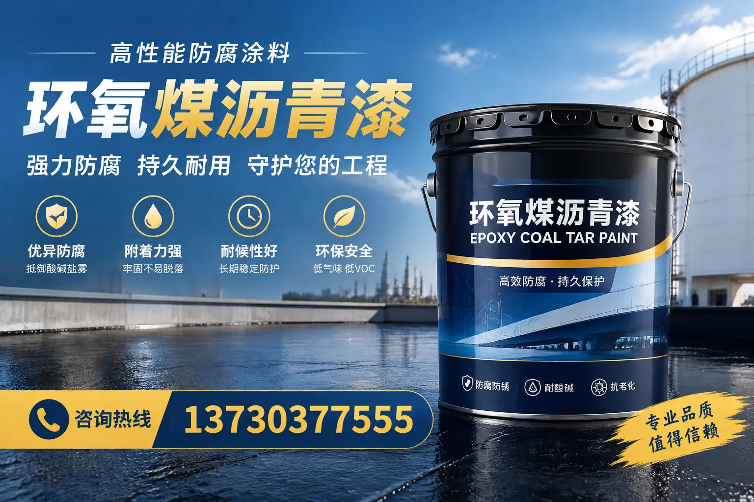 环氧煤沥青漆的耐久性分析,适合万载的使用场景
